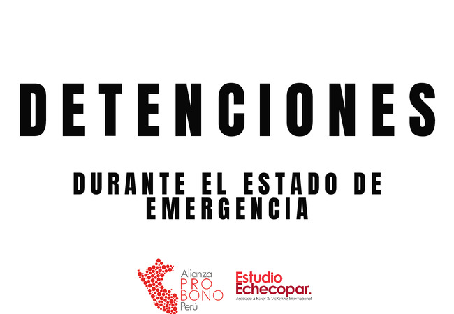 Guía sobre Detenciones durante el Estado de Emergencia