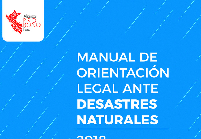 Manual de Orientación Legal ante Desastres Naturales